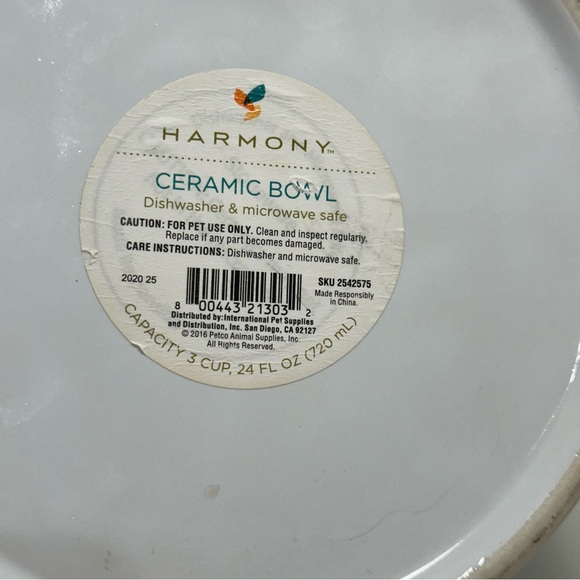 GOOD DOG Ceramic Dog Food Water Bowl with Bone - Picture 6 of 9